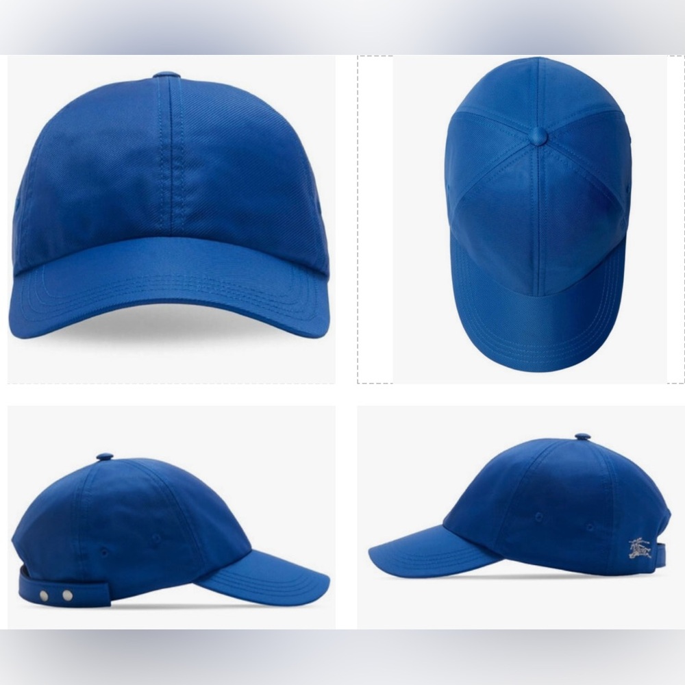 BURBERRY 2025 ACCESSORY IS A BASEBALL CAP! BRIGHT BLUE WITH EMBROIDERED LOGO